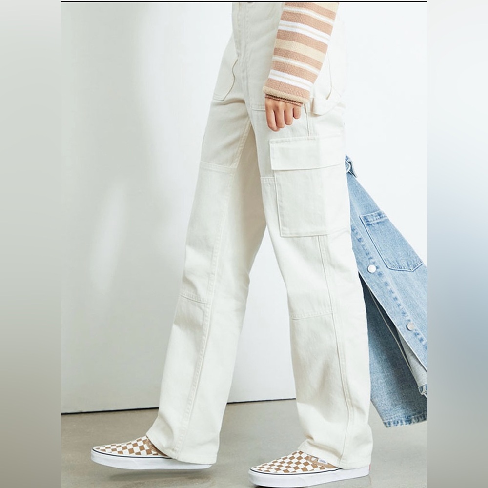 PacSun Off White Cargo Womens Skate Pants
